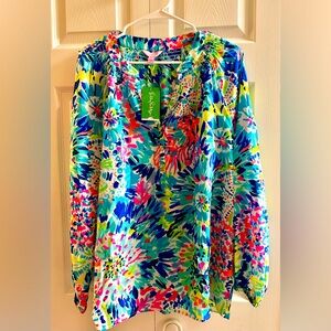 Lilly Pulitzer Dive In print Elsa top